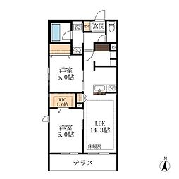 間取図画像 2LDK