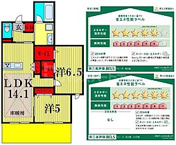 つくばエクスプレス 柏の葉キャンパス駅 徒歩9分の賃貸マンション 1階2LDKの間取り