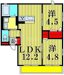 間取図画像 2LDK