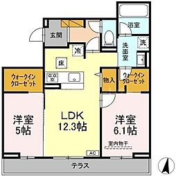 間取図画像 2LDK
