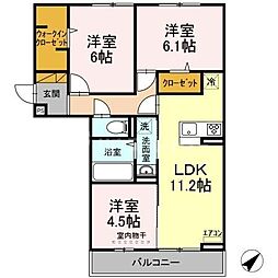 リリーアネラ 3LDKの間取図画像