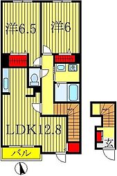 エレガントヒル2B 2LDKの間取図画像