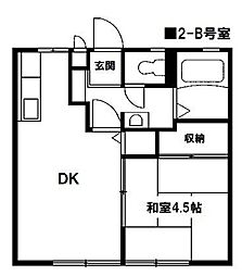 サンライフ山田 1DKの間取図画像