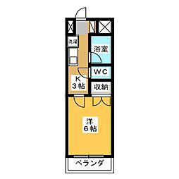 ソレイユ光が丘 1Kの間取図画像