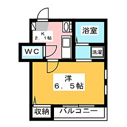 ハイネス新江古田 1Kの間取図画像