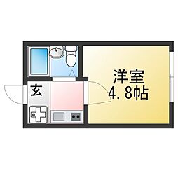 パロ豊玉 1Kの間取図画像