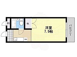FLOURISH相栄 1Kの間取図画像
