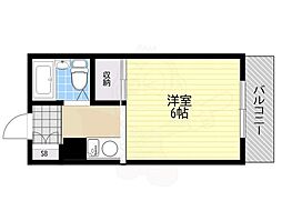 ハイツしらゆり 1Kの間取図画像