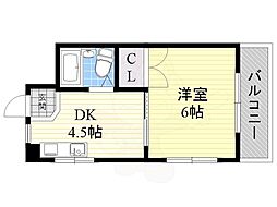 フジイハイツ 1DKの間取図画像