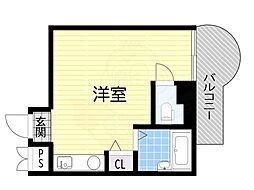 カターラなにわ ワンルームの間取図画像
