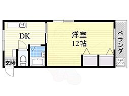 ロイヤル千林 1DKの間取図画像