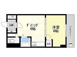 雅叙園ハイツ 1DKの間取図画像