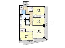 ベル・パークシティJ棟 3LDKの間取図画像