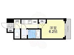 ファステート大阪EASTパーレス 1Kの間取図画像