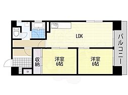 ドルミ城北 2LDKの間取図画像