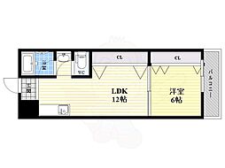 桜宮ハイツ 1LDKの間取図画像