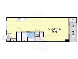 シャトーモンシェリー ワンルームの間取図画像