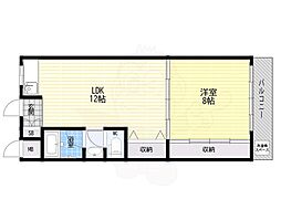桜宮ハイツ 1LDKの間取図画像