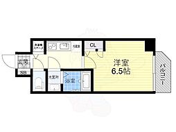 S-RESIDENCE都島Elegant 1Kの間取図画像