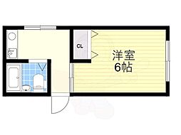 ハイツSakura 1Kの間取図画像