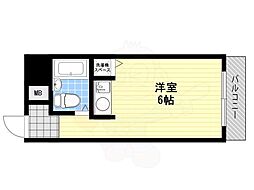 ワットハイム都島 ワンルームの間取図画像