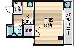 ミリオンハウス 1Kの間取図画像