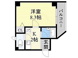 メゾン・フィオーレ 1Kの間取図画像