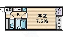 ライフステージ桜宮 1Kの間取図画像
