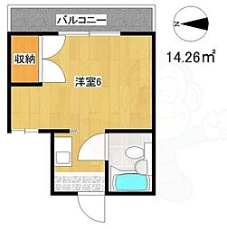 メゾン桜ノ宮 ワンルームの間取図画像