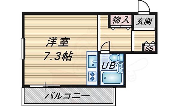 大阪府豊中市服部南町３丁目(賃貸マンション1R・3階・16.14㎡)の写真 その2