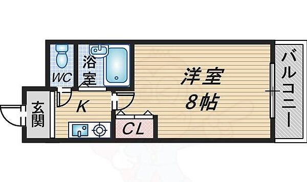 大阪府豊中市服部本町５丁目(賃貸マンション1K・3階・22.00㎡)の写真 その2