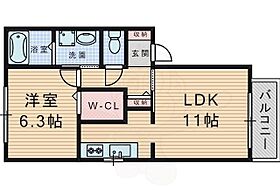 エスポワール北櫻塚  ｜ 大阪府豊中市北桜塚４丁目（賃貸マンション1LDK・3階・41.49㎡） その2