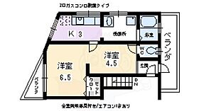 本町中島ビル  ｜ 大阪府豊中市本町１丁目（賃貸マンション2K・3階・36.00㎡） その2