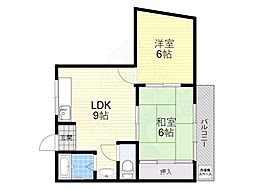タナカ産業ビル2号館 2DKの間取図画像