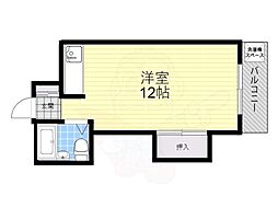 メゾンクレール ワンルームの間取図画像