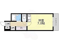 ベル蛍池 1Kの間取図画像