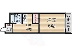 柴原ベーシックハイツ 1Kの間取図画像