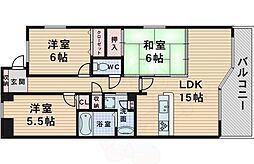 豊中夕日丘ホームズ 3LDKの間取図画像