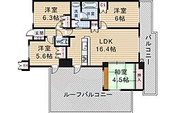 グランロジュマン豊中少路C棟 4LDKの間取図画像