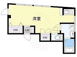 空港第3ビル ワンルームの間取図画像