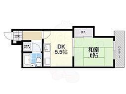 メゾンサプリーム 1DKの間取図画像