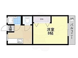 ハイツ交邦1号館 1Kの間取図画像