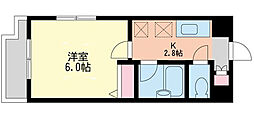 ラピュタ 2階1Kの間取り