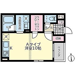 シャインヒルズ武蔵野 ワンルームの間取図画像