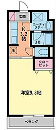 ラヴェラヴィータ 1Kの間取図画像