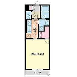 フォンテーヌ 1Kの間取図画像