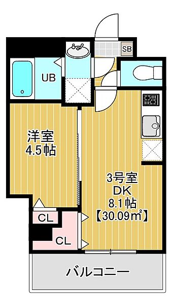 ニュートリノ要 203｜千葉県千葉市中央区要町(賃貸マンション1DK・2階・30.09㎡)の写真 その1