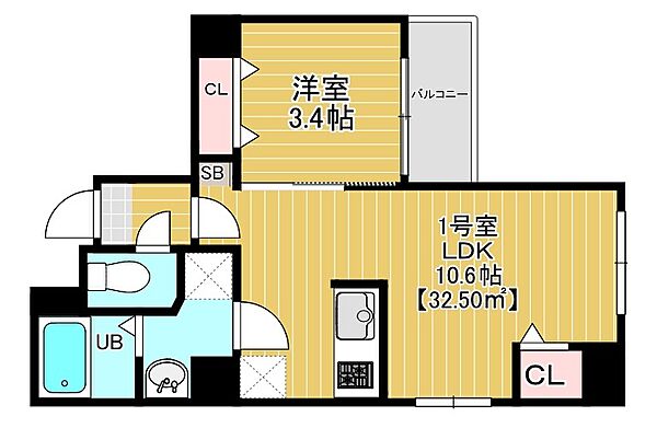 ベルテ千葉中央 501｜千葉県千葉市中央区中央2丁目(賃貸マンション1LDK・5階・32.50㎡)の写真 その2