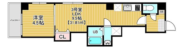 ベルテ千葉中央 703｜千葉県千葉市中央区中央2丁目(賃貸マンション1LDK・7階・31.81㎡)の写真 その2