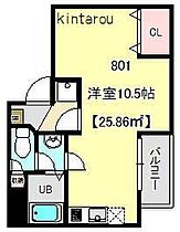 森下ヒルズ 801 ｜ 東京都墨田区千歳3丁目2-16（賃貸マンション1K・8階・25.86㎡） その2